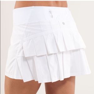 Lululemon Run Pace Setter Skirt *Tall White 10 tall 10T …